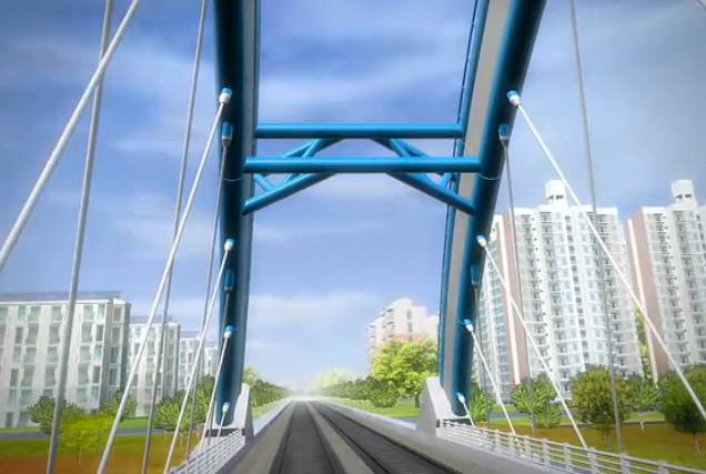 中铁十二局系杆拱桥施工动画